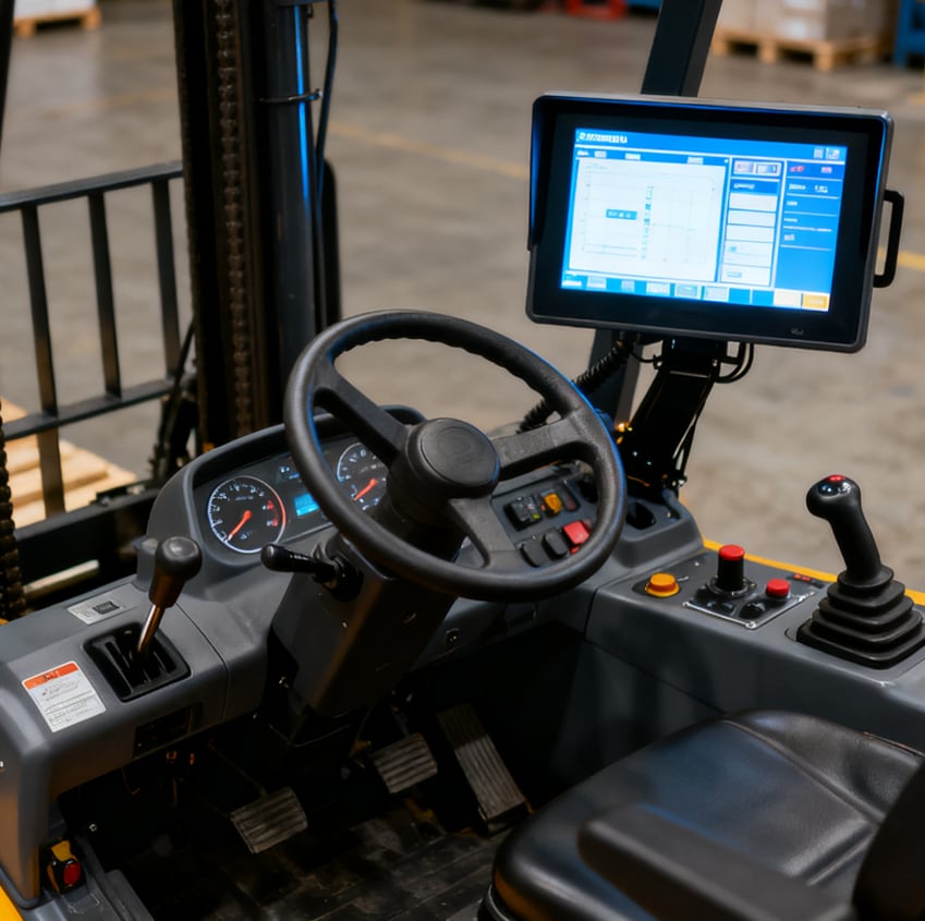 Industrial monitor in a vehicle cab environment