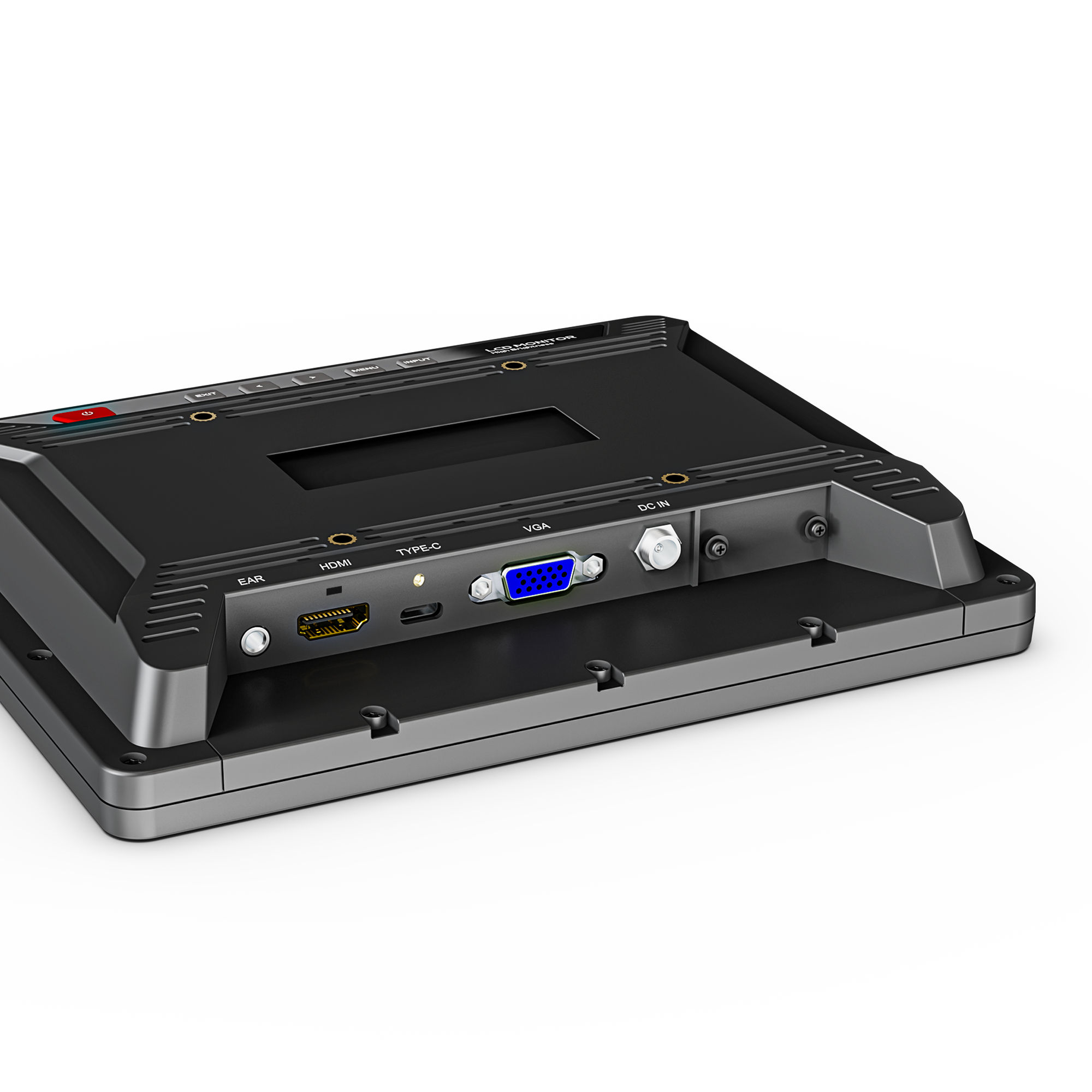 Lilliput 819 showing HDMI, VGA, and USB-C ports