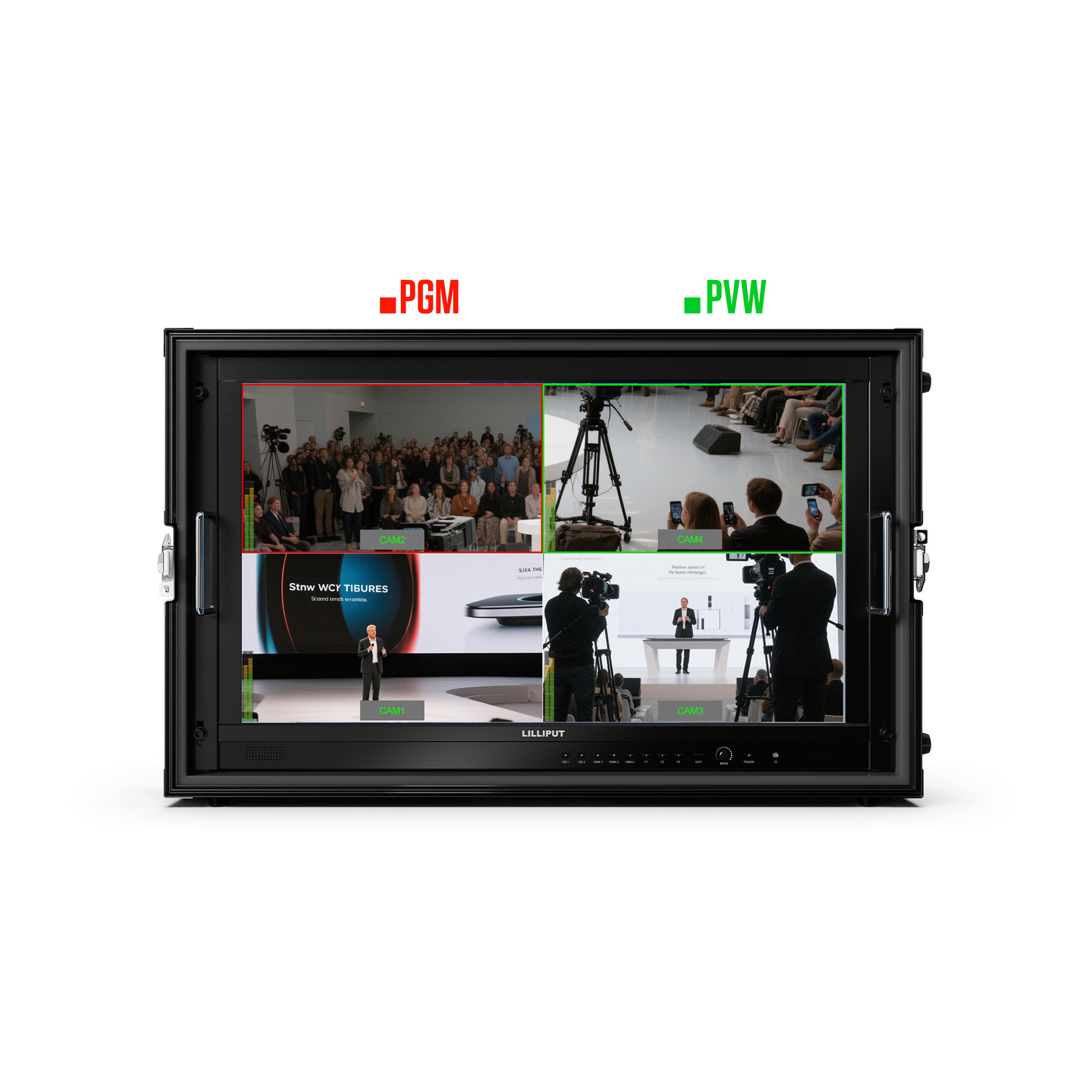Lilliput PVM270S production monitor on desk stand
